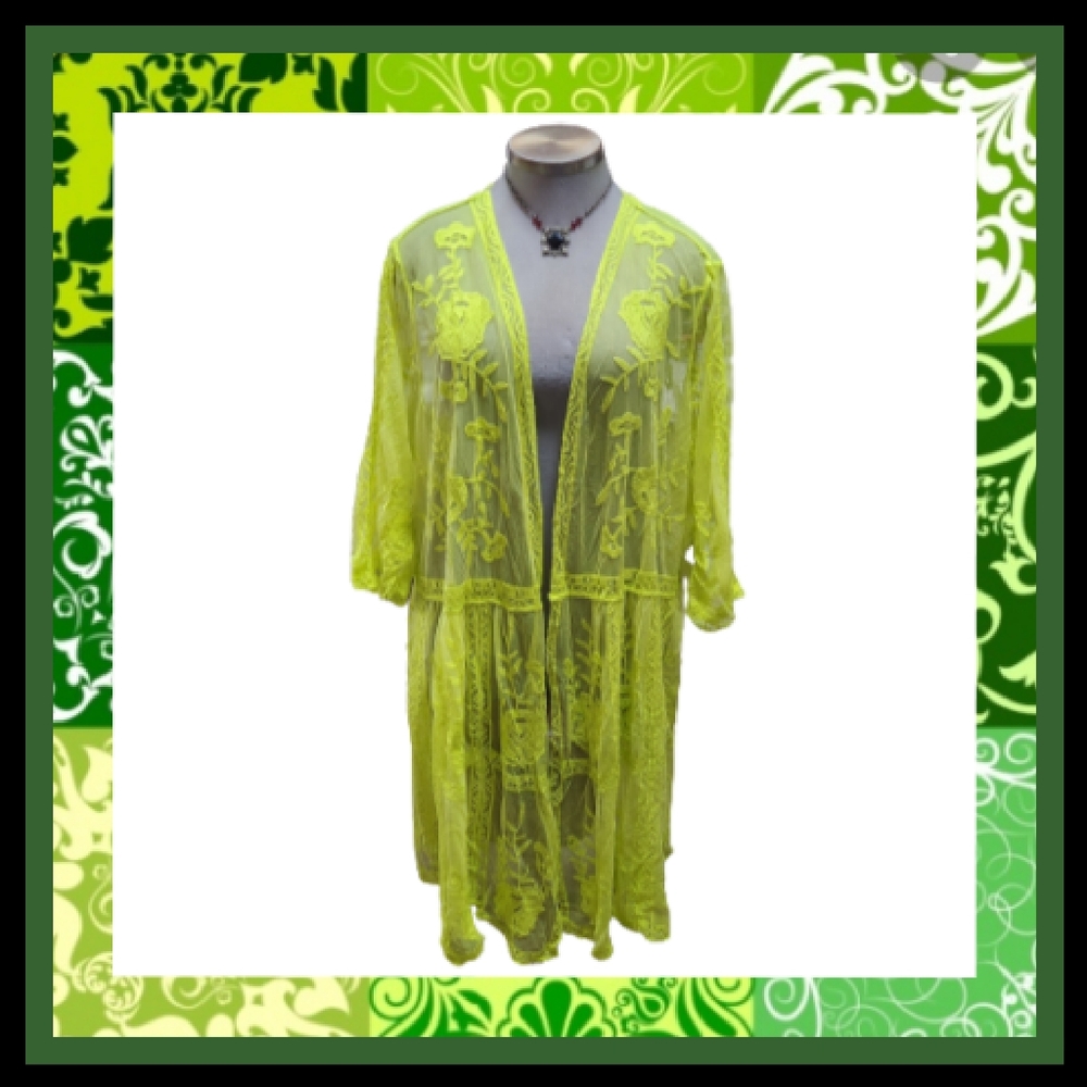 CITRON ☆ BEAUTIFUL ☆ LACE KIMONO / COVER-UP ☆ 6x ☆ NWT